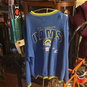 Vintage 1990’s Logo Athletic St. Louis Rams Blue and Yellow Crewneck Sweater